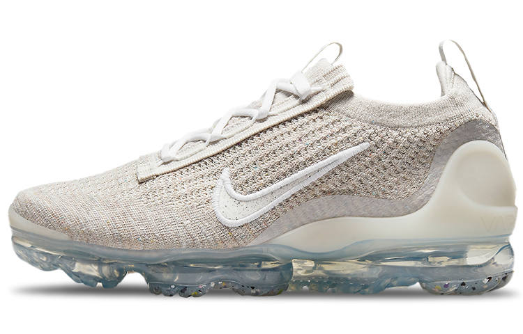 Nike Nike VaporMax 2021 Fabric Abrasion Resistant Breathable Low top Casual City Commuting Running Shoes Women's Light Umber