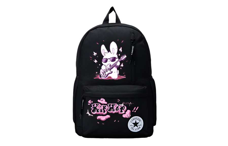Converse Converse Polyester Backpack Student Backpack Medium Unisex Black