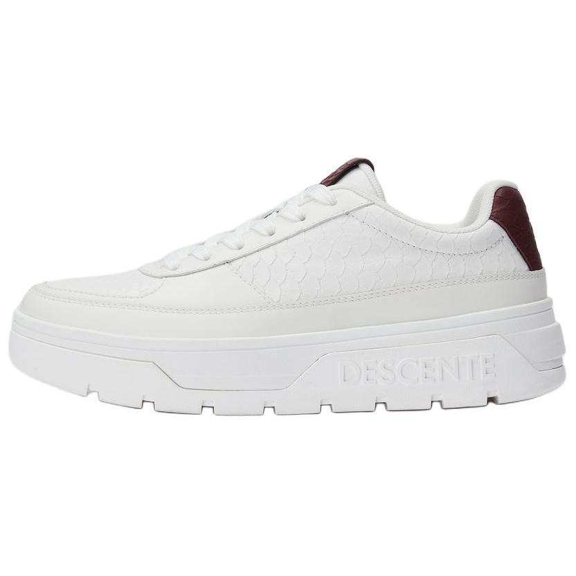 DESCENTE Dualis Comfortable Slip Resistant Abrasion Resistant Low top Casual Shoes Women's White Brown