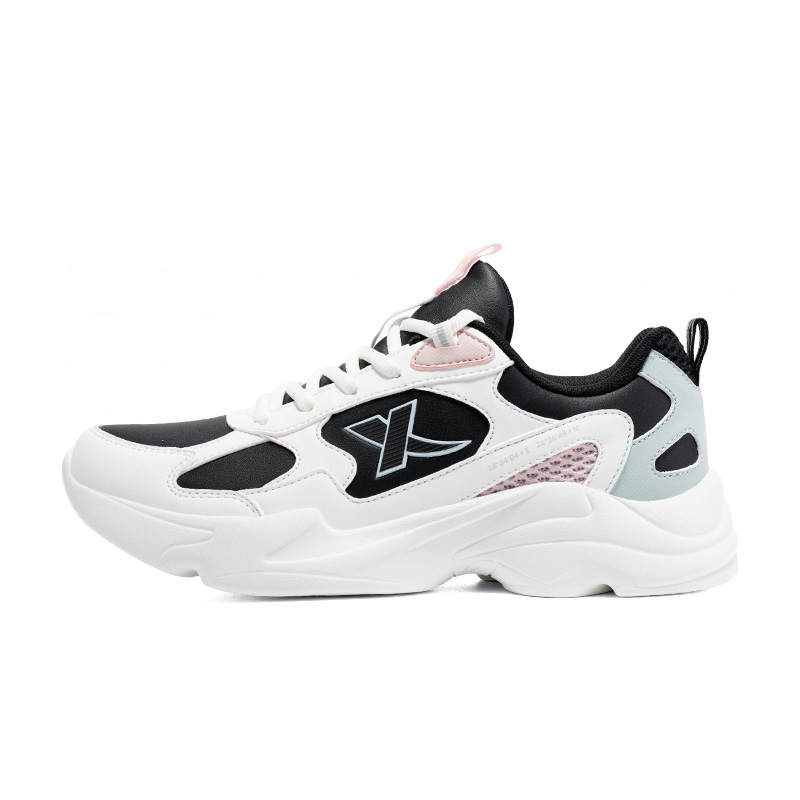 XTEP Slip Resistant, Abrasion Resistant, Breathable Low top Running Shoes Women's White Black