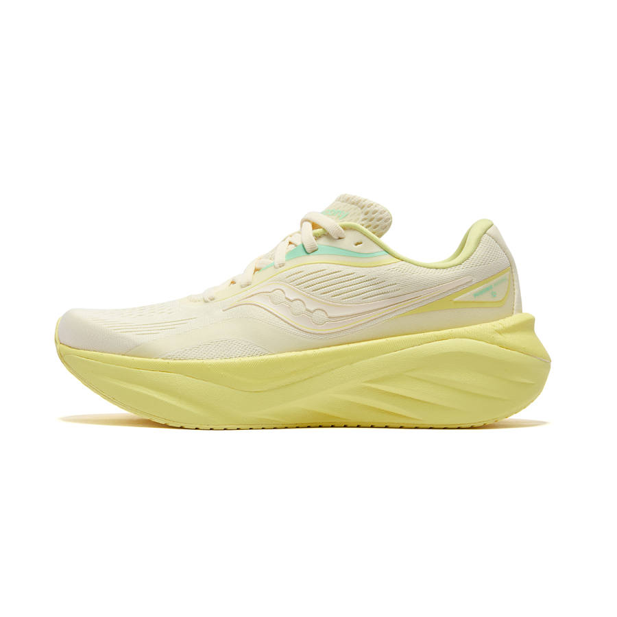 Saucony PHOENIX INFERNO Firebird 4 Fabric Low top City Commuting Running Shoes Women's Beige Yellow