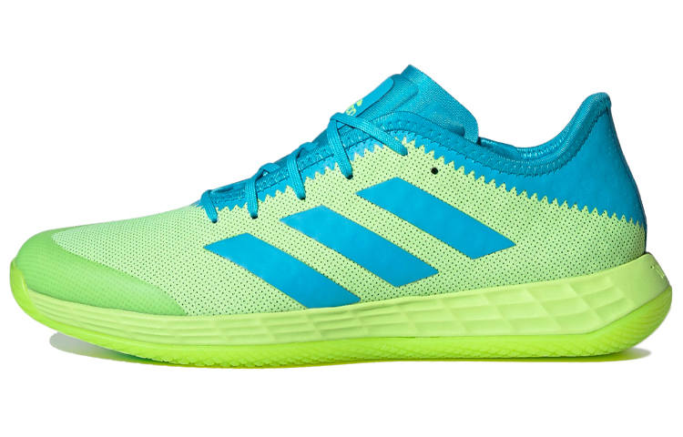 Adidas Adidas Adizero Fastcourt Lace Up Fabric Slip Resistant Low top Running Shoes Unisex Green Blue