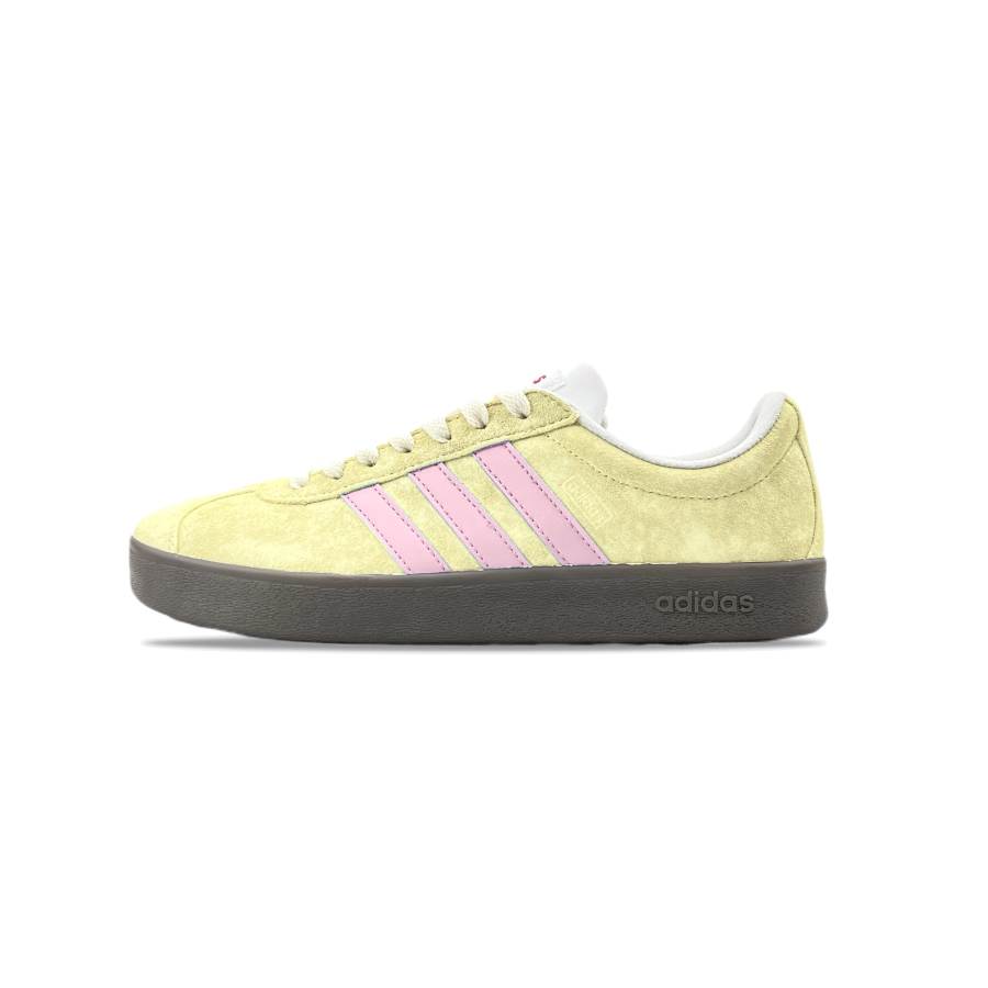 Adidas Adidas VL COURT 2.0 Light Lemon Slip Resistant Abrasion Resistant Low top Skateboard Shoes Unisex Light Yellow