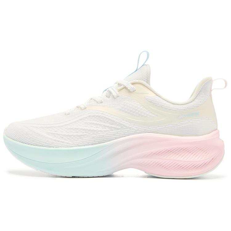 QIAODAN Slip Resistant Abrasion Resistant Coverage Low top Sprint Running Shoes Women's Jordan White