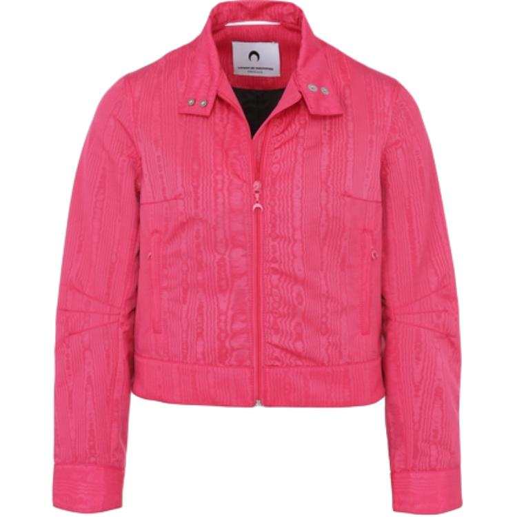 Marine Serre Jackets Women's Pink Stand Collar Moderate Other