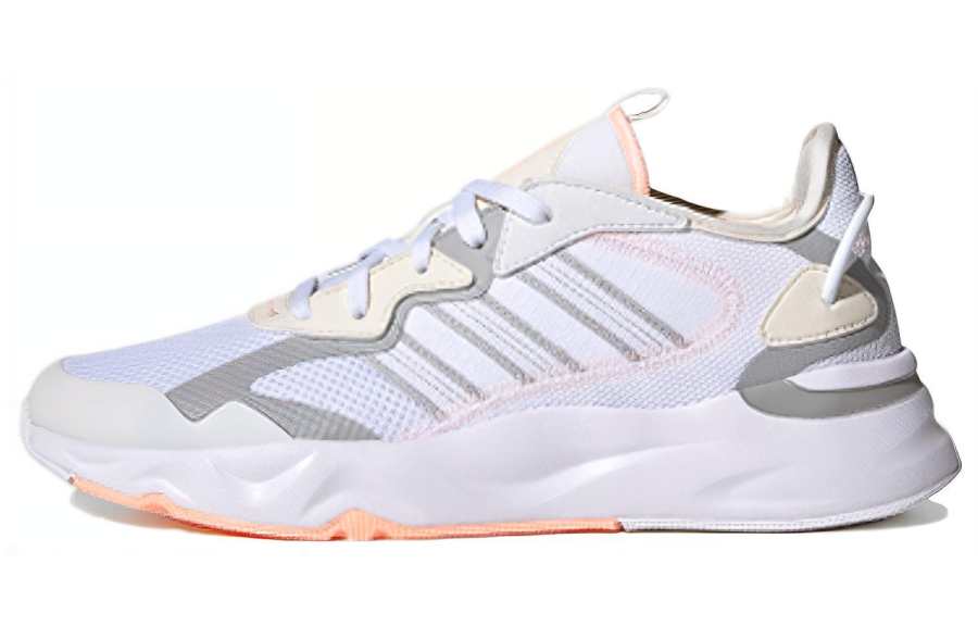 Adidas Neo Futureflow Fabric Cushioning Slip Resistant Abrasion Resistant Low top Casual Shoes Women's White Rice Gray