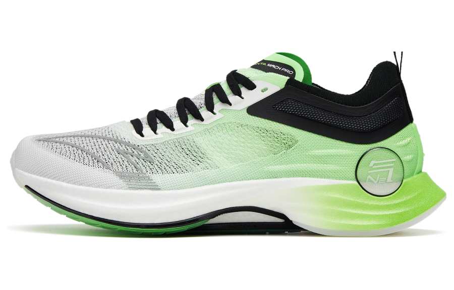 Anta Running Collection Mach Pro Casual Cushioning Slip Resistant Low top Running Shoes Men's White Green Black