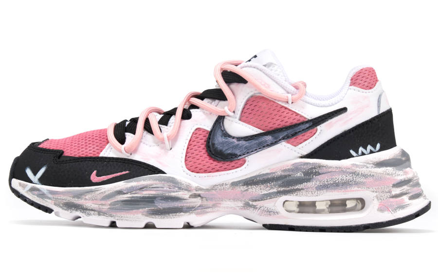 Nike Nike Air Max Fusion Slip Resistant Abrasion Resistant Low top Casual Running Shoes Women's Black Pink Gray