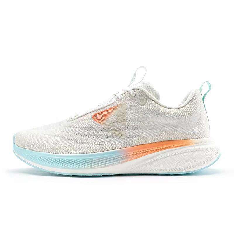 PEAK Cushioning Abrasion Resistant Low top Running Shoes Men's White Orange