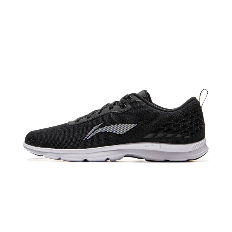 Li-Ning Li Ning Cushioning Slip Resistant Abrasion Resistant Low top Casual Running Shoes Men's Black