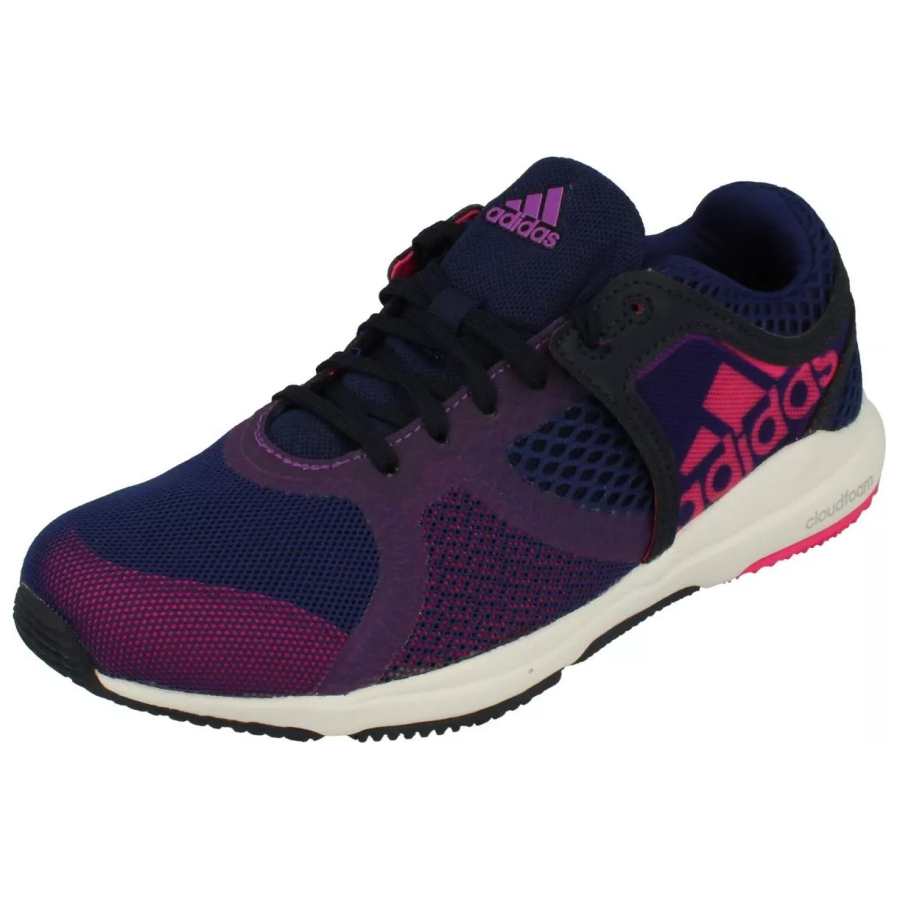 Adidas Adidas Crazymove Fabric Slip Resistant Abrasion Resistant Low top Casual Running Shoes Women's Blue