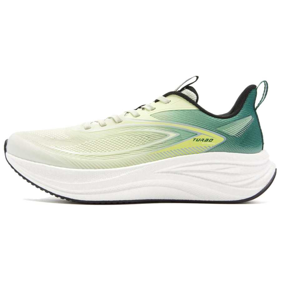 QIAODAN Running Shoes Men's Low Top Aqua Moon Green, Verona Green