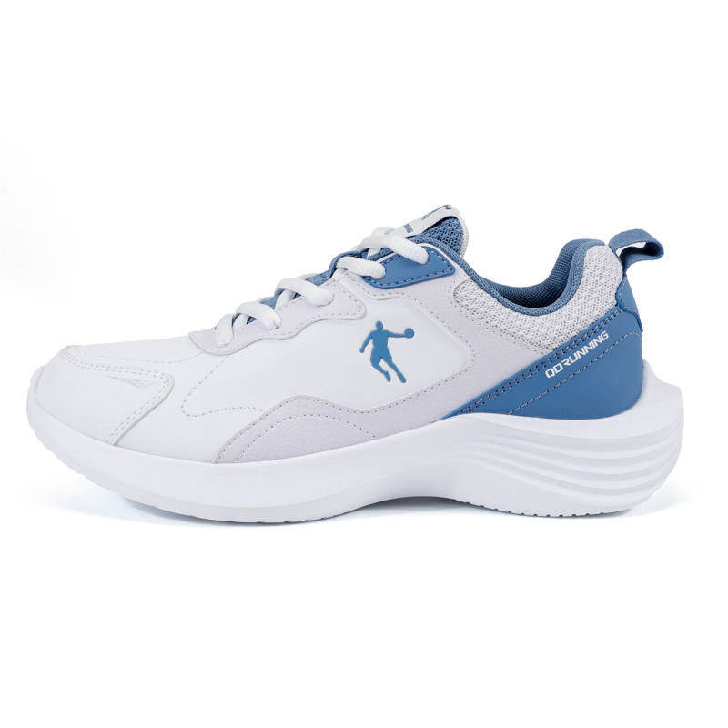 QIAODAN Non Slip And Waterproof Low top Running Shoes Women's White Blue