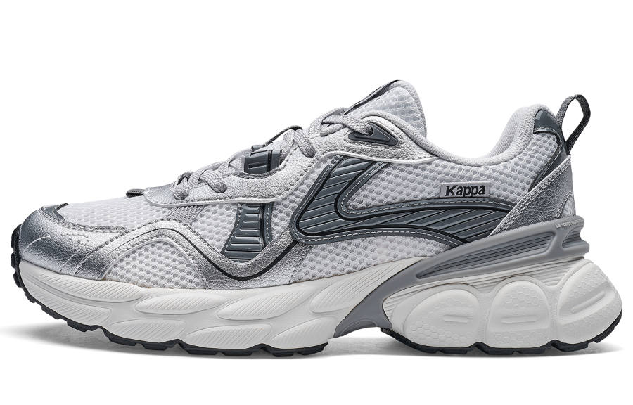 Kappa Cushioning Low top Running Shoes Unisex Silver Gray