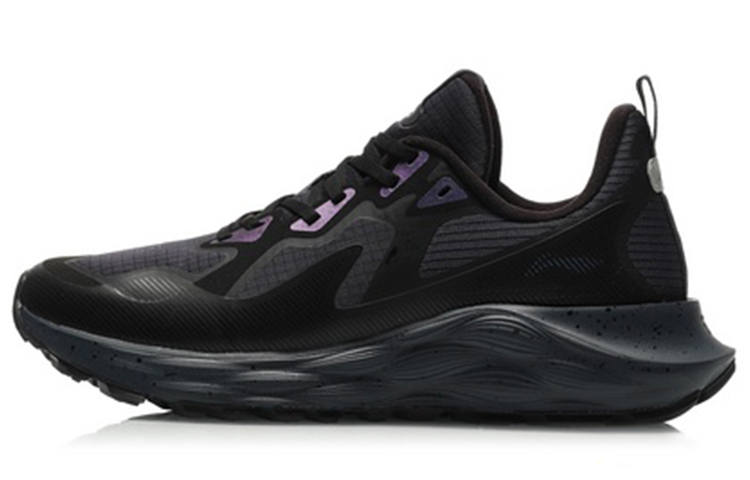 Li-Ning Li Ning Cloud Shield Cushioning Slip Resistant Abrasion Resistant Low top Running Shoes Men's Black