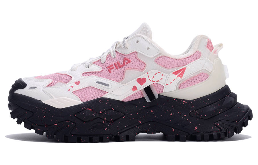 FILA FUSION Bianco Textile, Synthetic Leather Slip Resistant And Breathable Coverage Low top Casual Shoes Women's