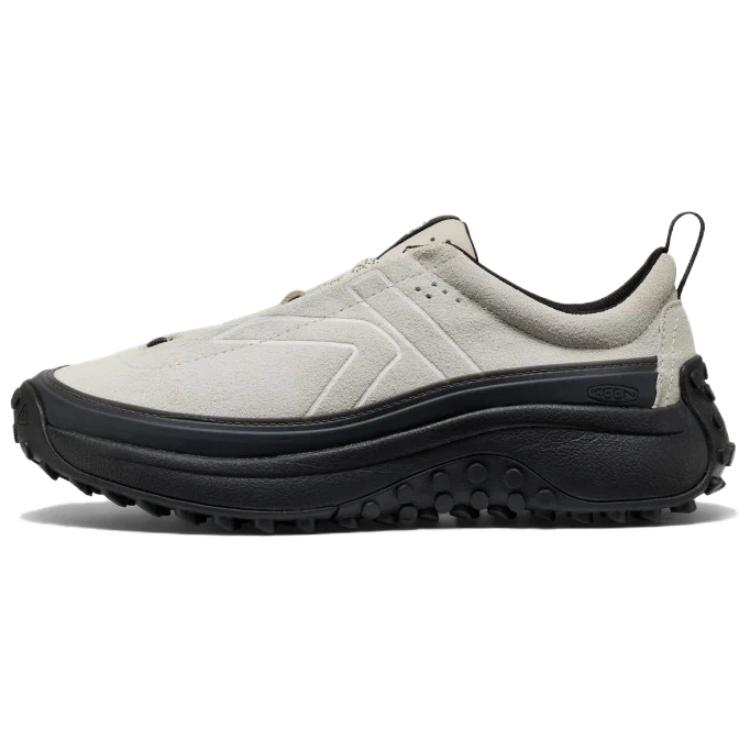 KEEN Mino Leather Low top Casual Trail Running Shoes Women's Silver Birch White
