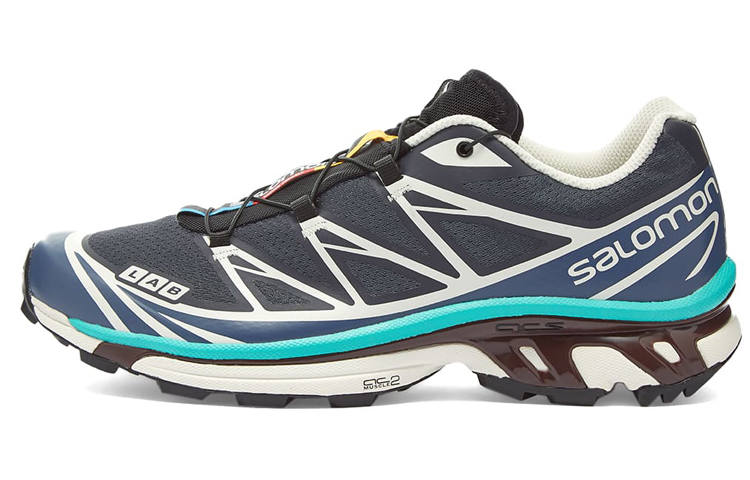 SALOMON XT 6 Textile, TPU Slip Resistant, Abrasion Resistant, Lightweight Low top Running Shoes Men's Blue Black