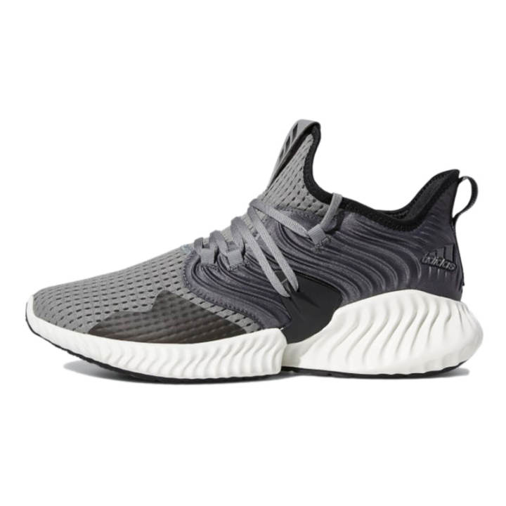 Adidas Adidas Alphabounce Instinct Comfortable Mesh, Textile Breathable Low top Running Shoes Men's Gray Black