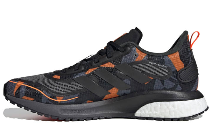 Adidas Adidas Supernova Fabric Cushioning Breathable Low top Marathon Running Shoes Men's Black