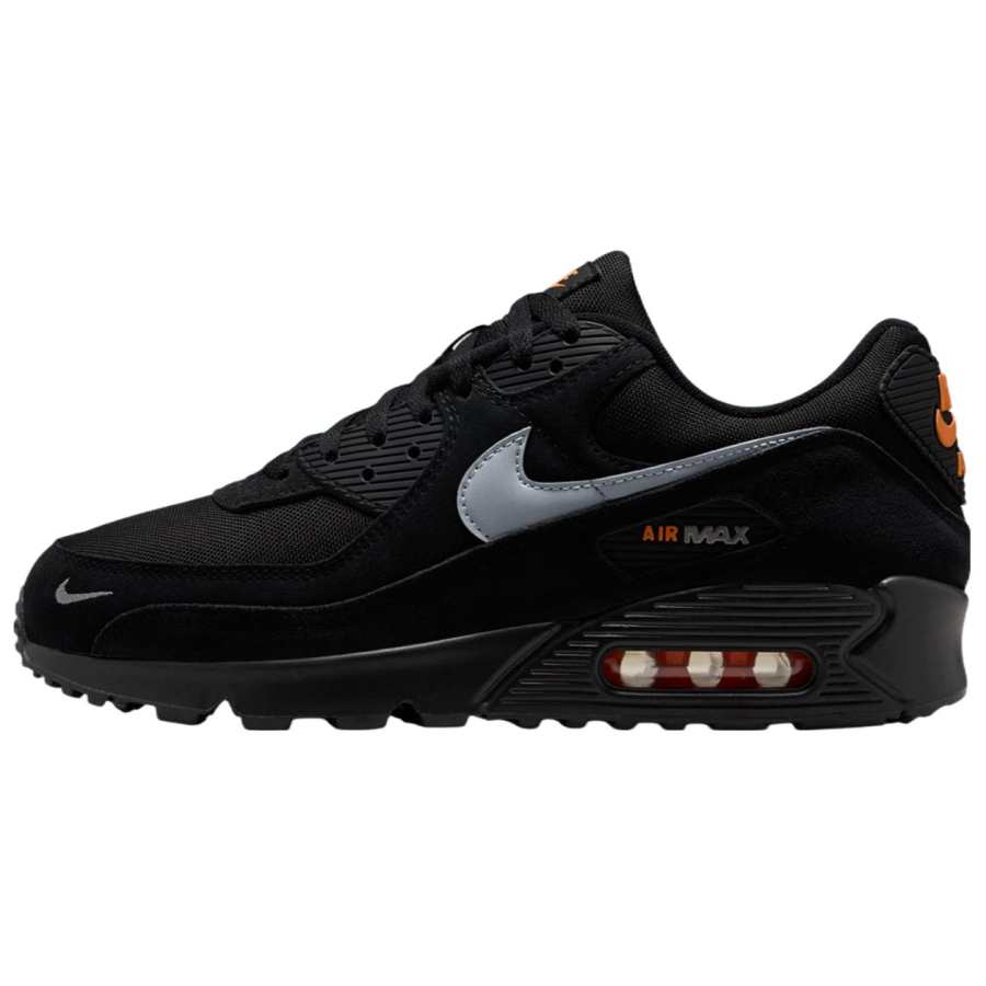 Nike Nike Air Max 90 Abrasion Resistant Abrasion Resistant Low top Casual Running Shoes Unisex Black