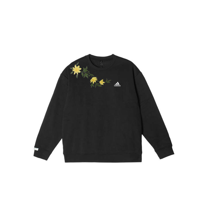 Adidas Adidas LABEL Sweatshirts Unisex Black Crew Neck Moderate