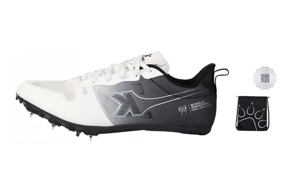 KELME Comfortable Textile, TPU Cushioning Breathable Low top Training Running Shoes Unisex White Black