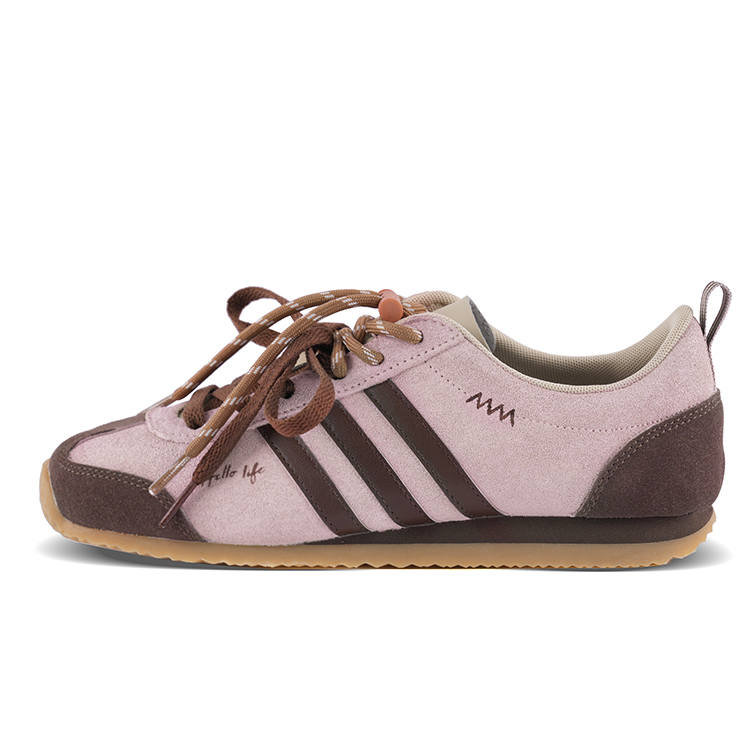 Adidas Adidas VS JOG 2.0 Cushioning Abrasion Resistant Cushioning, Wear Resistant Low top Casual Shoes Unisex Pink Brown