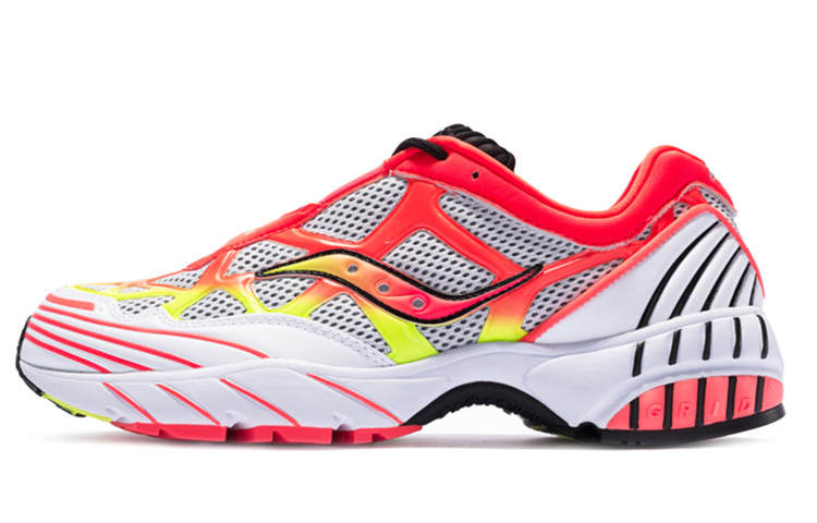 Saucony Grid Web Cushioning Breathable Support Cushioning Breathable Support Low top Running Shoes Men's Orange Yellow