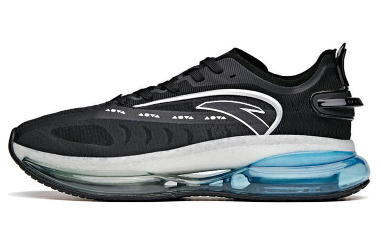 Anta Full Length Air Cushion Cushioning Slip Resistant Abrasion Resistant Low top Running Shoes Men's Black Silver