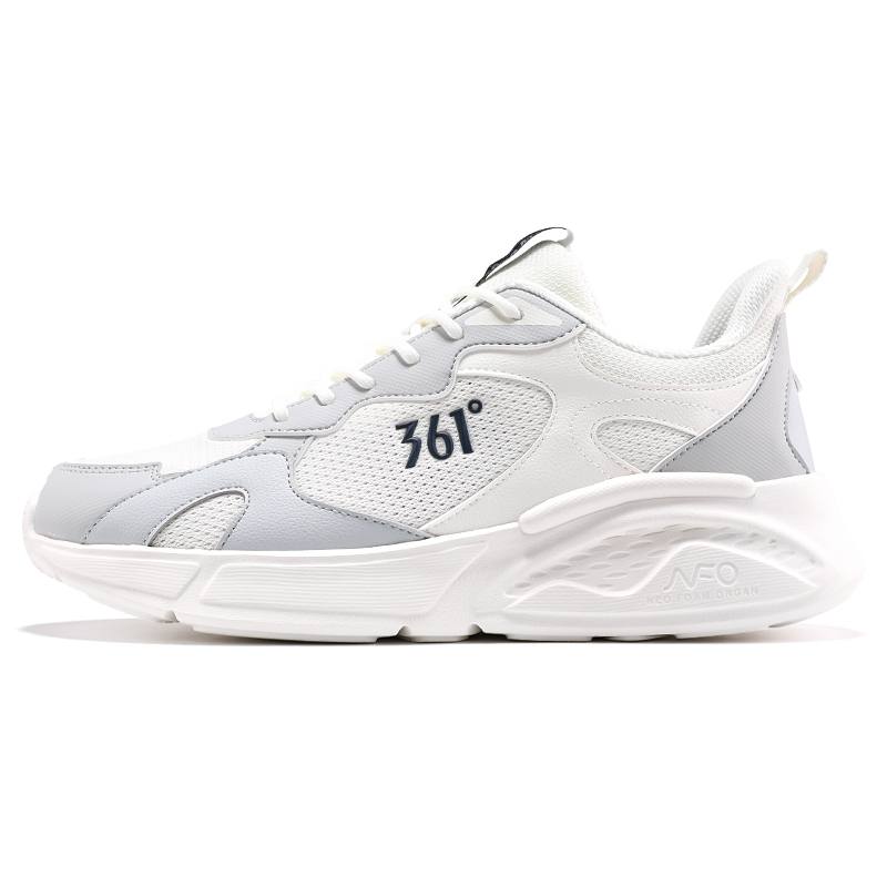 361° Slip Resistant Abrasion Resistant Low top Casual Shoes Men's White Gray
