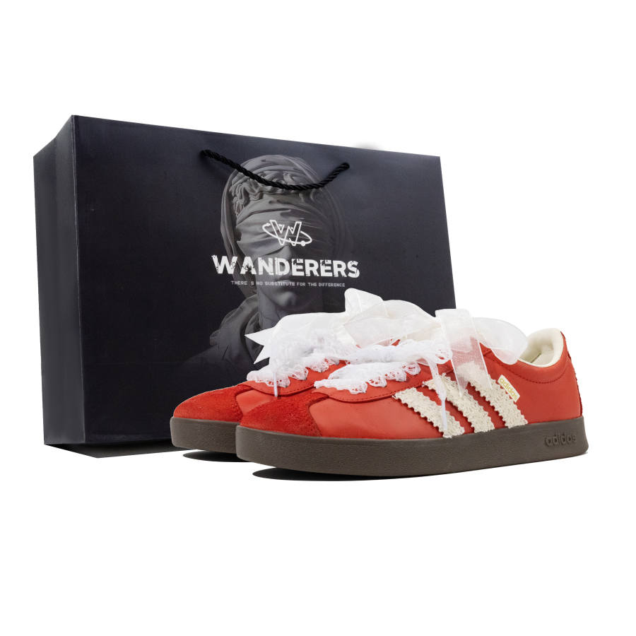 Adidas Adidas VL COURT 2.0 Abrasion Resistant Low top Skateboard Shoes Unisex Red