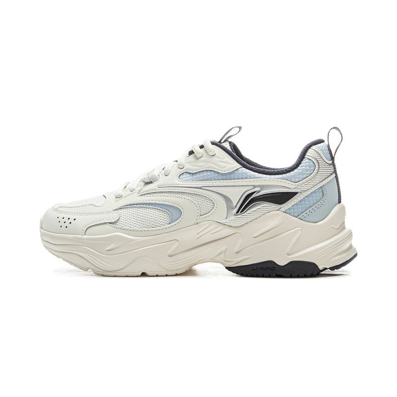 Li-Ning Li Ning Mesh, Synthetic Leather Abrasion Resistant Lightweight Height Increasing Low top Casual Shoes Women's