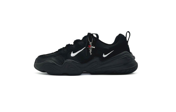 Nike Nike Tech Hera Suede Abrasion Resistant Low top Casual Shoes Unisex Black White