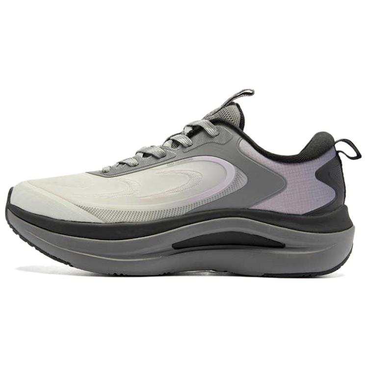 QIAODAN Cushioning Slip Resistant Cushioning Slip Resistant Low top Casual Running Shoes Women's Beige Gray Purple