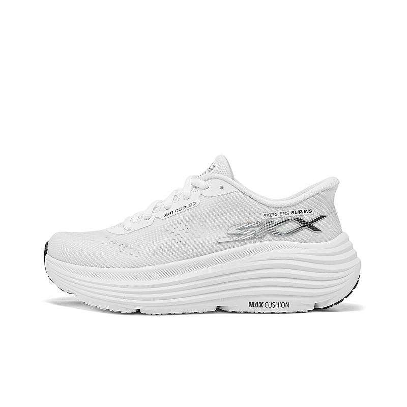 Skechers Women's GO Comfortable Abrasion Resistant Low top Running Shoes Women's White Black