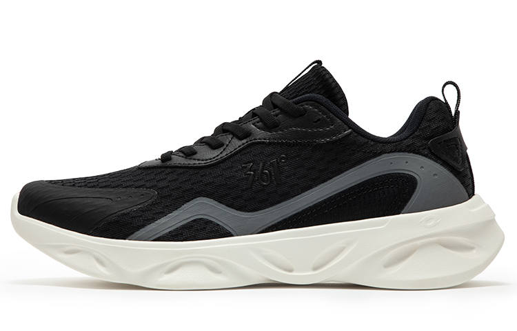 361° Cushioning, Slip Resistant, Abrasion Resistant, Breathable Low Top Running Shoes Men's Black Gray