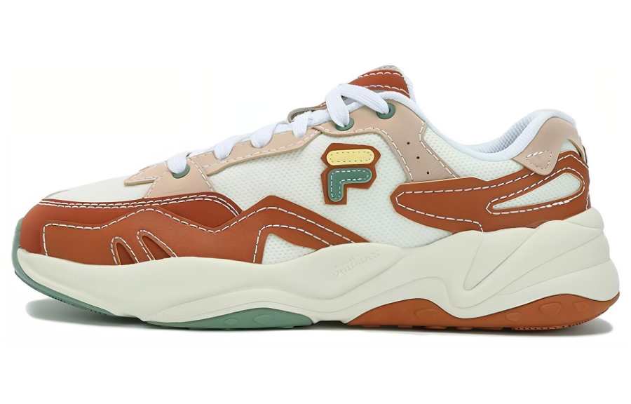 FILA FUSION Flash Textile, Synthetic Leather Low top Running Shoes Men's Beige Brown