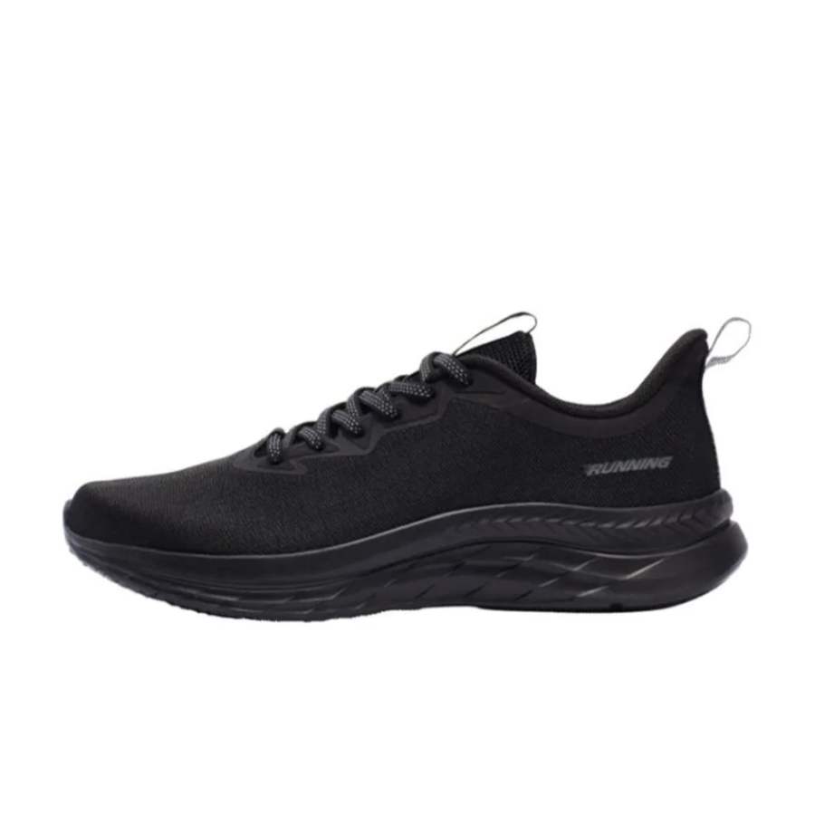 361° Qingsu Round Tip Cushioning Slip Resistant Cushioning Slip Resistant Low top Running Shoes Men's Obsidian Black