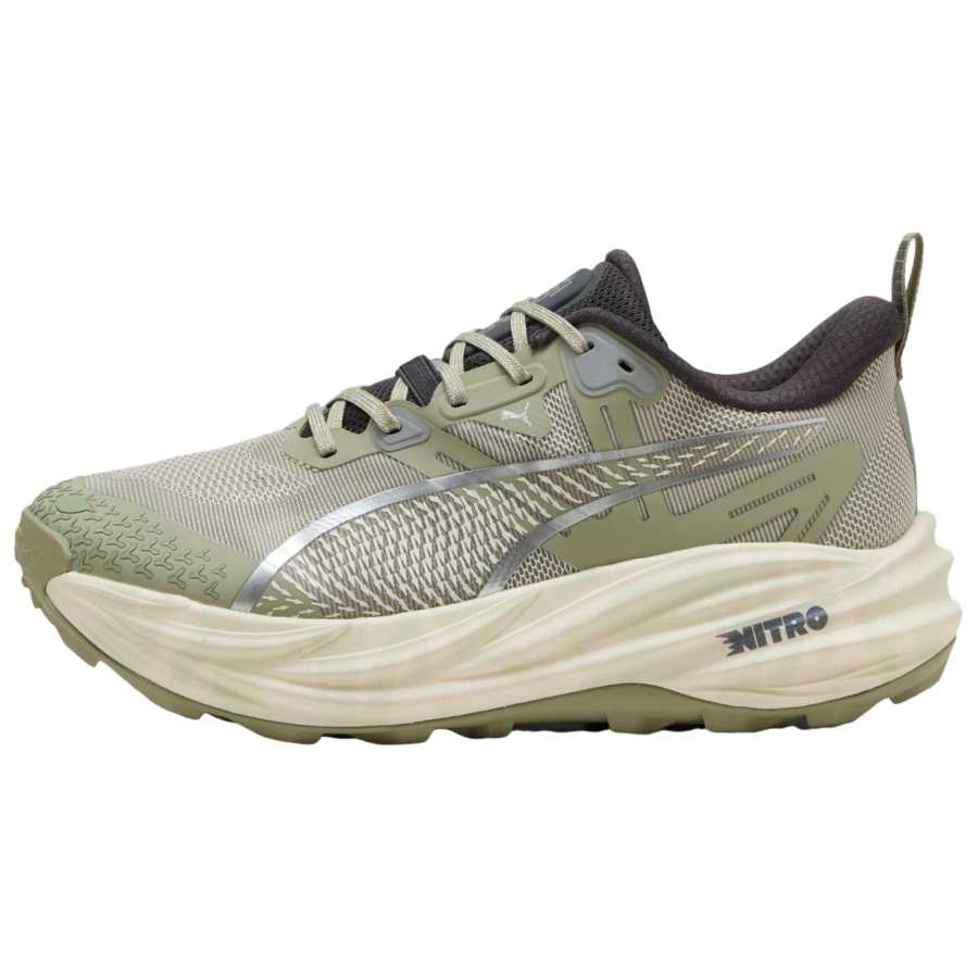 PUMA Voyage Nitro 4 Cushioning Abrasion Resistant Cushioning, Wear Resistant Running Shoes Unisex Green White