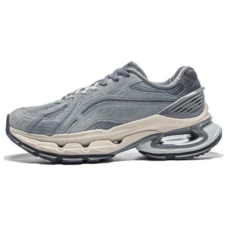 Li-Ning Li Ning Furious Rider BOW Cushioning, Wear Resistant Low top Running Shoes Men's Gray Blue