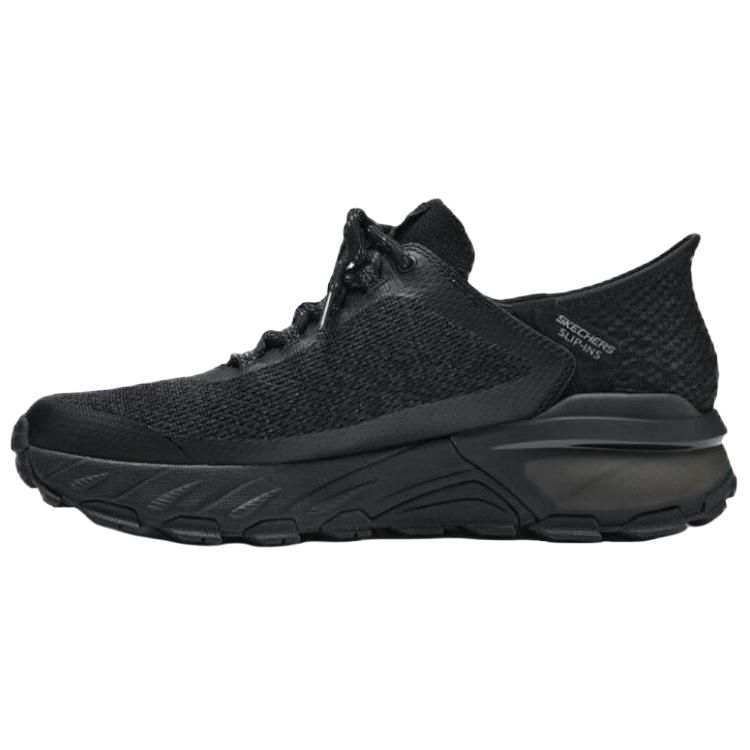 Skechers Comfortable Cushioning Abrasion Resistant Breathable Low top Running Shoes Men's Black
