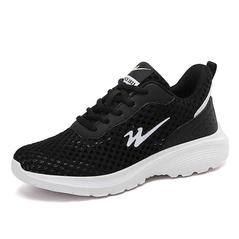 Binary Binary Cushioning Rebound Lightweight Slip Resistant Low top Running Shoes Women's Black White