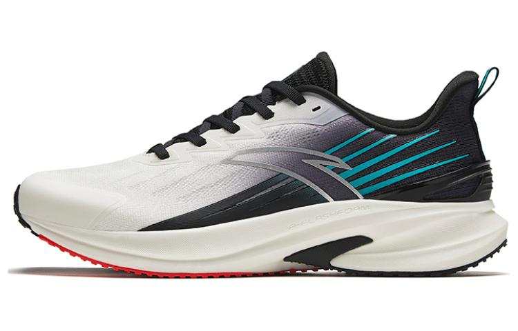 Anta Running Collection Slip Resistant Abrasion Resistant Low top Running Shoes Men's White Black Cyan
