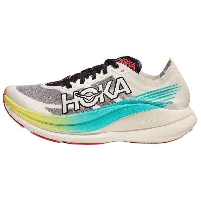 HOKA ONE ONE ROCKET X 2 Slip Resistant Abrasion Resistant Low top Casual Running Shoes Unisex White Gray Blue