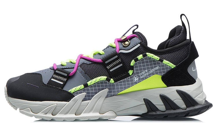 Li-Ning Li Ning Full Shaped Ace Reflective Cushioning, Wear Resistant Low top Running Shoes Men's Dull Gray