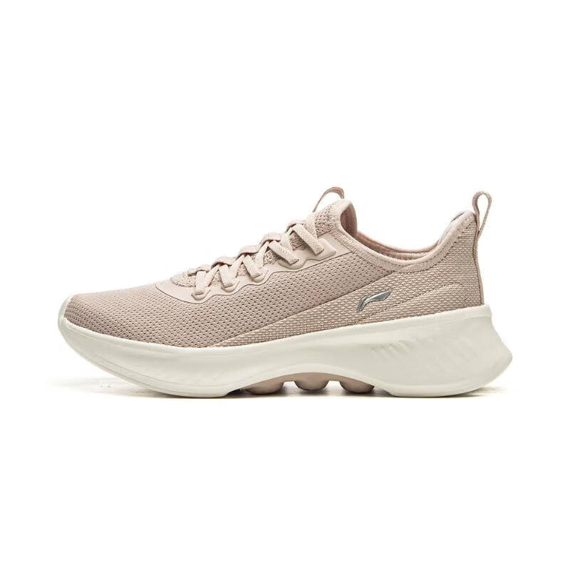 Li-Ning Li Ning Slip Resistant, Abrasion Resistant, Lightweight Low top Casual Running Shoes Women's Beige