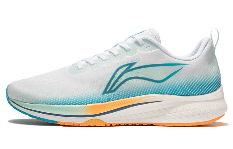 Li-Ning Li Ning Red Hare 5 Cushioning Slip Resistant Abrasion Resistant Low top Lightforam Plus Running Shoes Men's White Blue