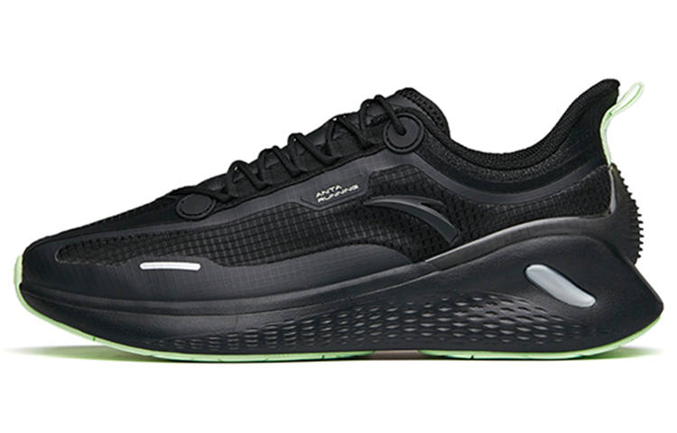 Anta Breaking Wind Sports Cushioning Slip Resistant Abrasion Resistant Low top Running Shoes Men's Black