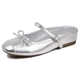 NX DOUGHNUT Odor Resistant Slip Resistant Massage Mat Closed Toe Slippers Women's Silver